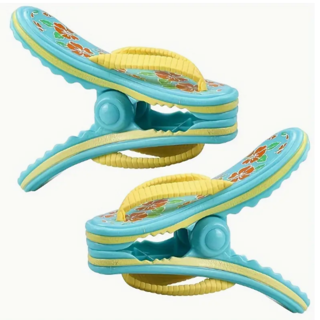 Flip Flop Beach Towel Clips Only, Close Up