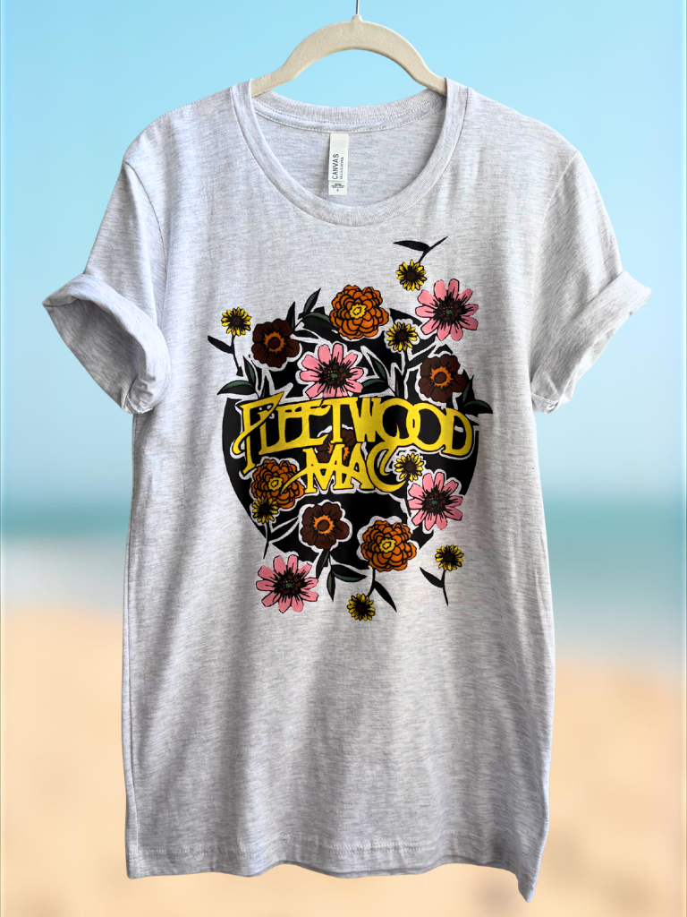 Floral Dreams Fleetwood Mac Vintage  Rock Tee on Hanger