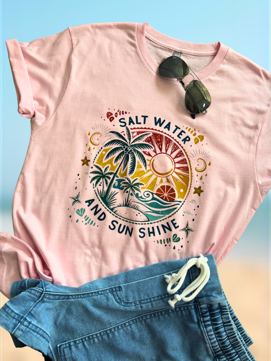 Salt Water and Sun Shine with Weekend Wander Shorts Close Up