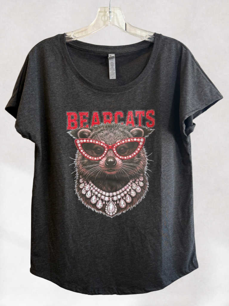 Uptown Glam UC Bearcat Scoop Neck Tee on a Hanger